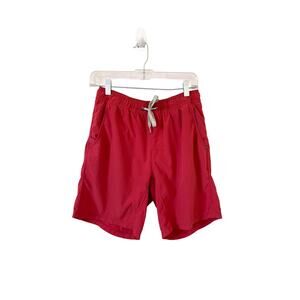Vuori Pocket Athletic Built In Brief Shorts Red Size Medium